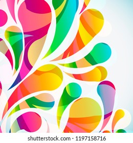 Abstract colorful arc-drop background. Vector.