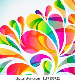 Resumen de color de fondo de arco-gota. Vector.