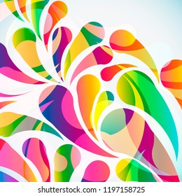 Abstract colorful arc-drop background. Vector.