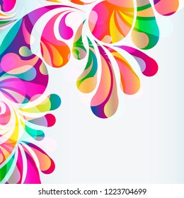 Resumen de color de fondo de arco-gota. Vector.