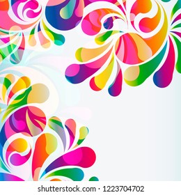 Abstract colorful arc-drop background. Vector.
