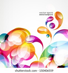 Abstract colorful arc-drop background. Vector. 
