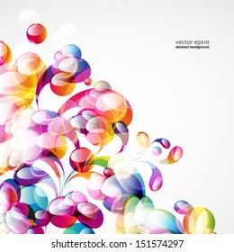 Abstract colorful arc-drop background. Vector. 