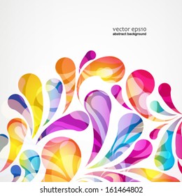 Abstract colorful arc-drop background. Vector.