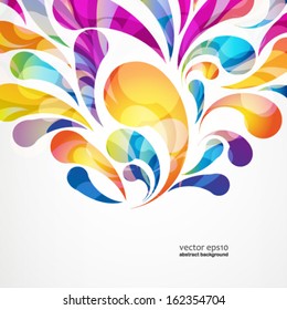 Abstract colorful arc-drop background. Vector.