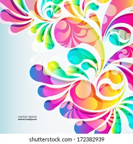 Resumen de color de fondo de arco-gota. Vector.