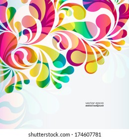 Abstract colorful arc-drop background. Vector.