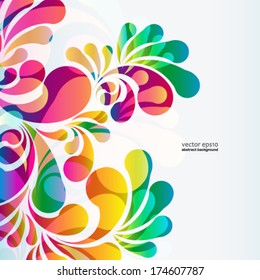Abstract colorful arc-drop background. Vector.