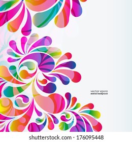 Abstract colorful arc-drop background. Vector.