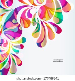 Abstract colorful arc-drop background. Vector.