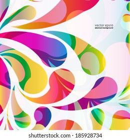 Abstract colorful arc-drop background. Vector.