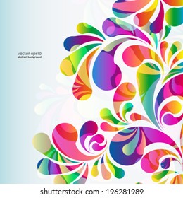 Abstract colorful arc-drop background. Vector.