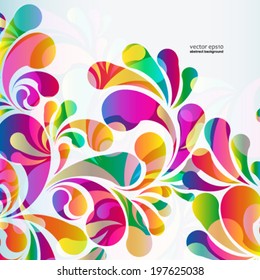 Abstract colorful arc-drop background. Vector.