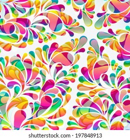 Abstract colorful arc-drop background. Vector.