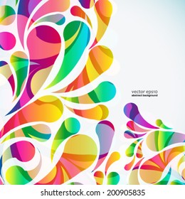 Abstract colorful arc-drop background. Vector.