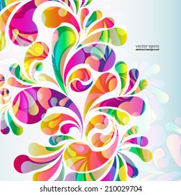 Abstract colorful arc-drop background. Vector.