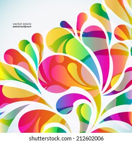 Abstract colorful arc-drop background. Vector.