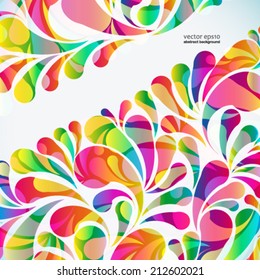 Abstract colorful arc-drop background. Vector.