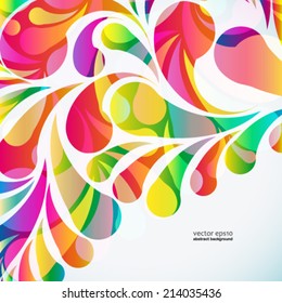 Abstract colorful arc-drop background. Vector.