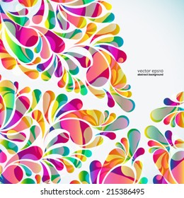 Abstract colorful arc-drop background. Vector.