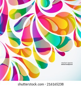 Resumen de color de fondo de arco-gota. Vector.