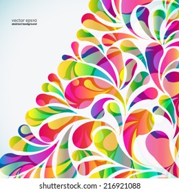 Abstract colorful arc-drop background. Vector.