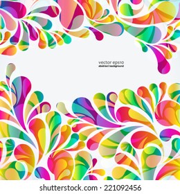 Abstract colorful arc-drop background. Vector.