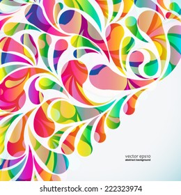 Abstract colorful arc-drop background. Vector.