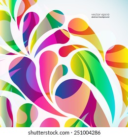 Abstract colorful arc-drop background. Vector.