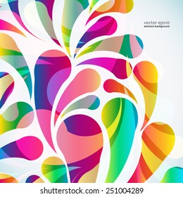 Resumen de color de fondo de arco-gota. Vector.