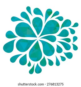 Abstract colorful arc-drop background. Vector.