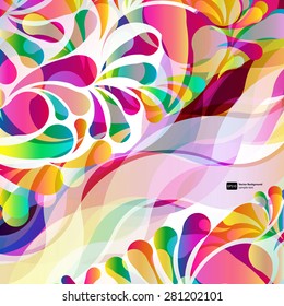 Abstrakter bunter Hintergrund für einen Lichtbogen. Vektorgrafik.