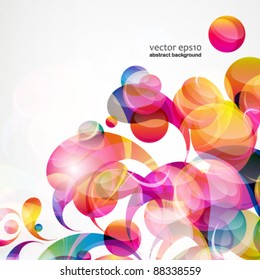 Resumen de color de fondo de arco-gota. Vector.