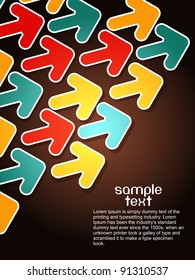 Abstract colorful arrow background