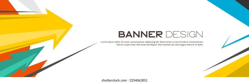 Abstract colorful arrow background banner design
