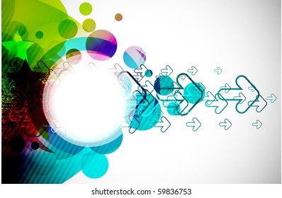 Abstract colorful arrow background, Vector illustration.
