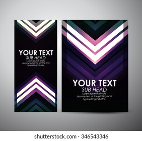 Abstract colorful Arrow in Brochure business design template or roll up. Vector Illustration 