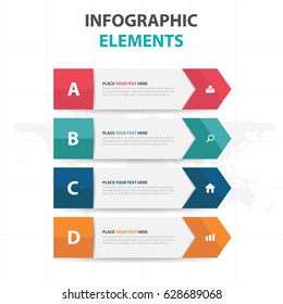 Abstract colorful arrow business timeline Infographics elements, presentation template flat design vector illustration for web design marketing advertising