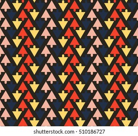 Abstract colorful arrow design pattern seamless background wallpaper. Vector image
