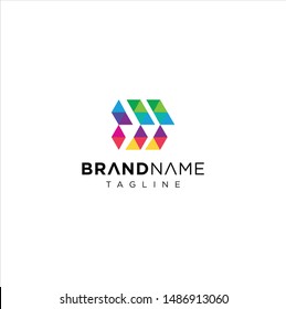 Abstract Colorful Arrow Logo Icon Design