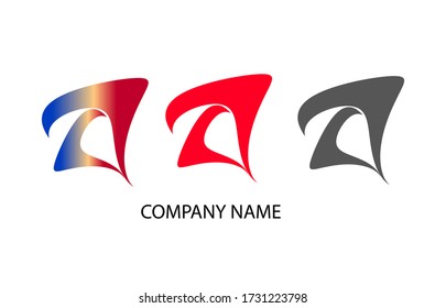 Abstract colorful arrow shape logo design