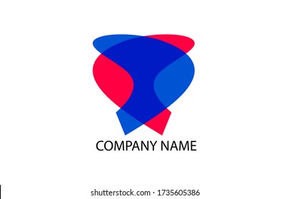 abstract colorful arrow shape logo