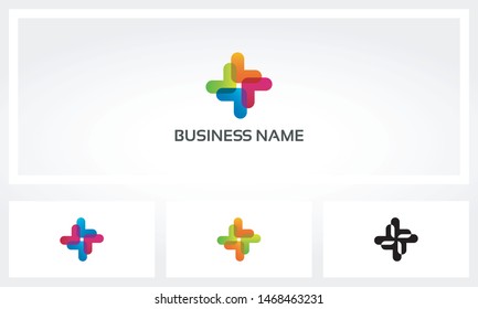 Abstract  Colorful Arrows Overlays To Each Other Logo