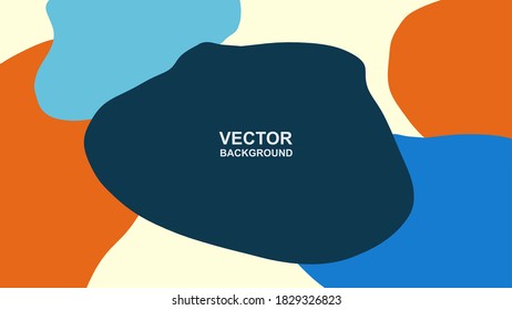 Abstract. Colorful art brush elements shapes background. Vector.