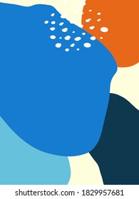 Abstract. Colorful art brush elements shapes background. Vector.