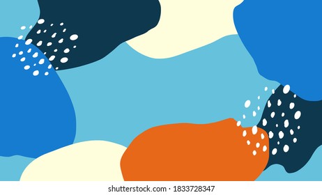 Abstract. Colorful art brush elements shapes background. Vector.