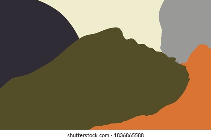 Abstract. Colorful art brush elements shapes background. Vector.