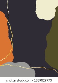 Abstract. Colorful art brush elements shapes background. Vector.