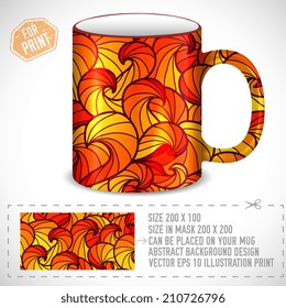 abstract colorful art design for print on a cup. Vector illustration concept