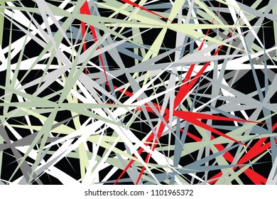abstract colorful art line graphic for fabric design on black background, wallpaper colorful bright art line (vector)